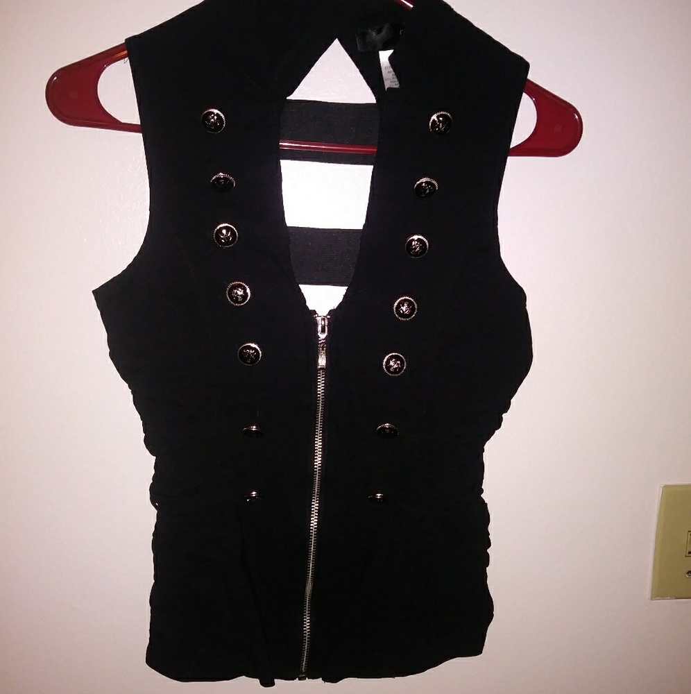 Black biker styled shirt
